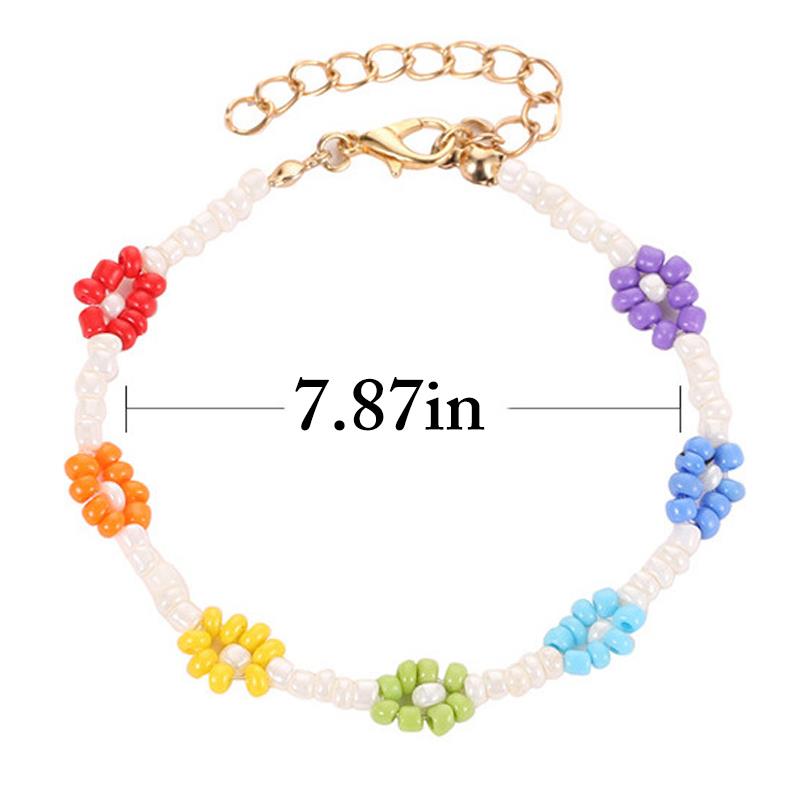 1pc Böhmischen Stil Blume Perle Dekor Armbinde Nette Einstellbar Perlen Armbinde Charme Armbinde Schmuck Zubehör