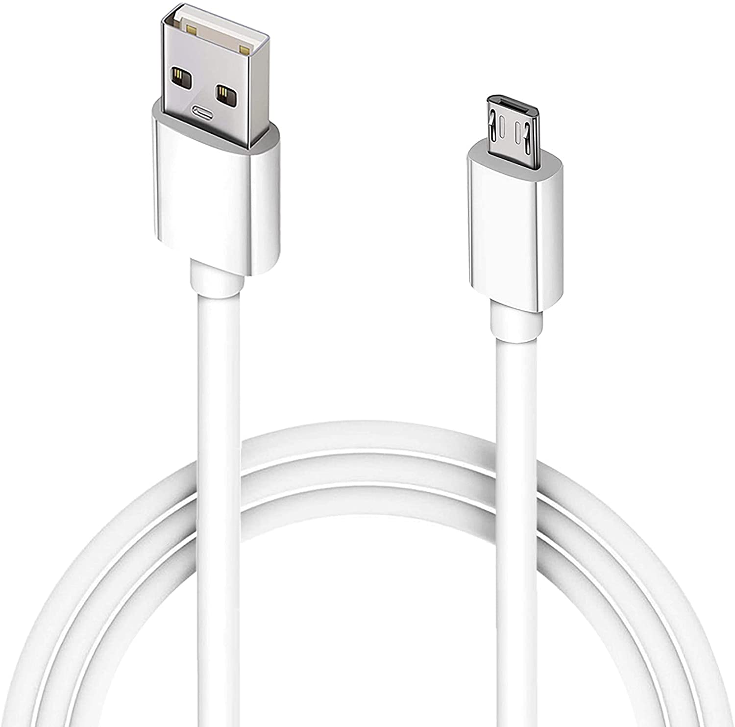 10FT Long Android Charger Cable Fast Charge,USB to Micro USB Cable White,Micro USB 2.0 Cable USB Micro Cable for Samsung Charger