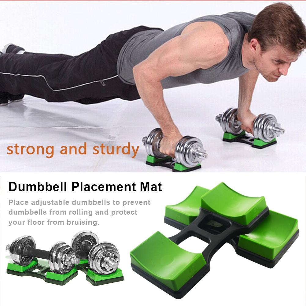 1 paire haltère de levage de poids support haltère Placement cadre support Protection au sol Fitness dispositif d'entraînement pour le ménage