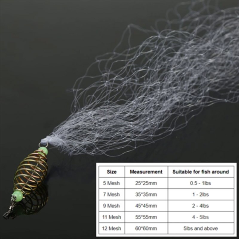 Fishing Nets Set 3D Pyramid Shape with Luminous Bead and Spring Fishing Accessories MC889