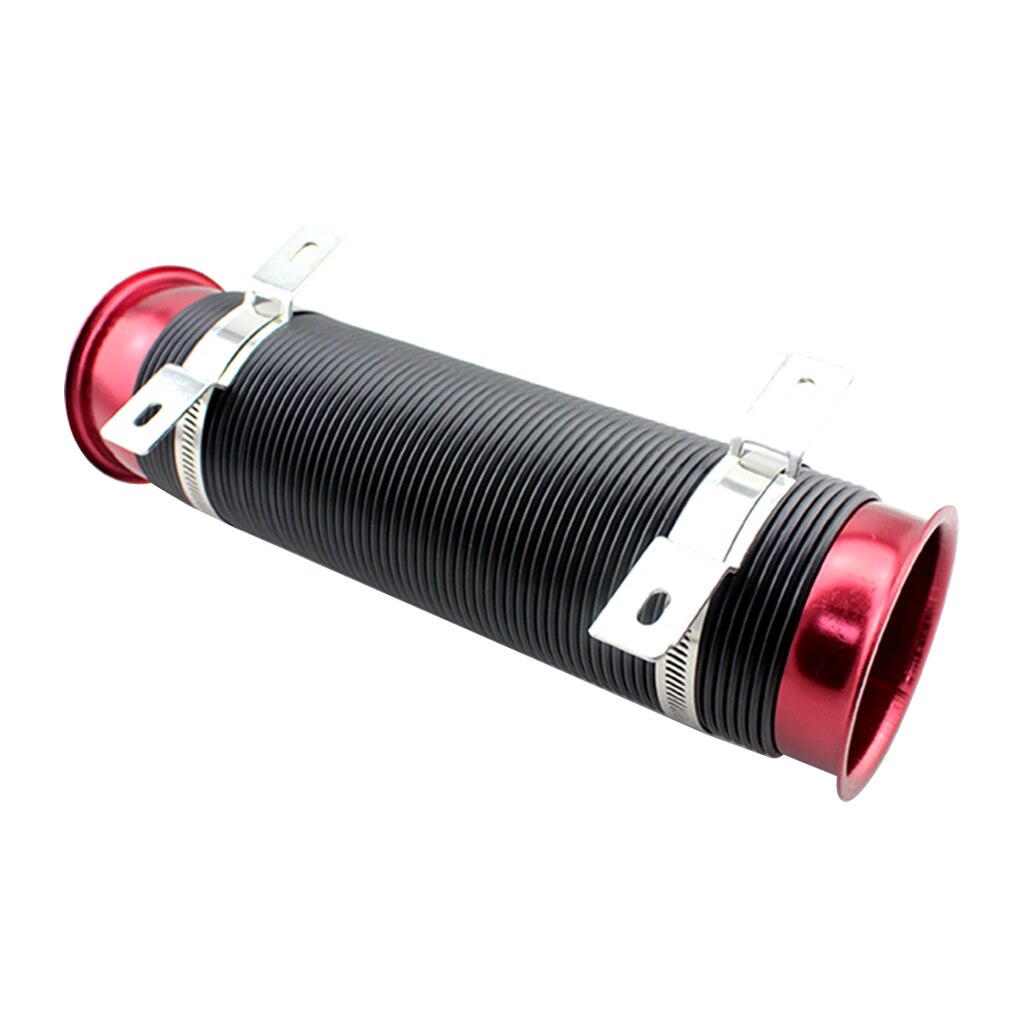 Air Intake Hose Tube Intake Duct Replaces, 3 Inch (76mm) Adjustable Flexible Car Turbo Cold Air Intake System Hose Pip: Red