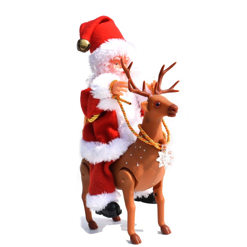 Weihnachten Plüsch Spielzeug Elektrische Santa Claus Reiten ein Reh Musik Kasten Spieler Dekoration Spielzeug: Ursprünglich Titel
