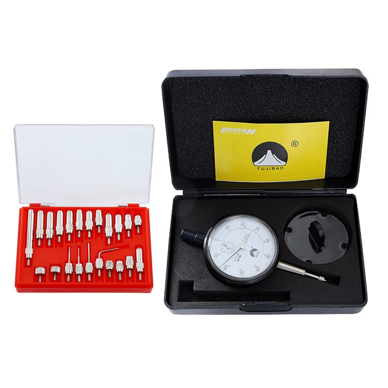 Messuhr Messgerät 0-10mm/0,01mm Stoßfest Messuhr Gewinde 2,5mm 22 stücke Geformt sonde Eingestellt Sauerei Werkzeuge