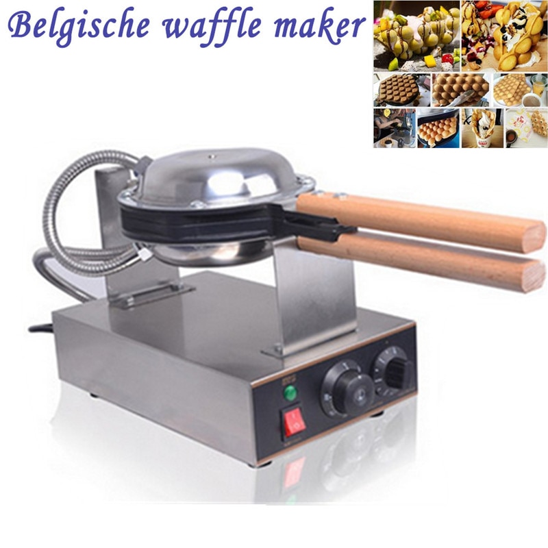 Máquina para hacer hojaldre de hierro Waffle de huevo china, eléctrica comercial, horno de masa semiesférica 220V/110V disponible