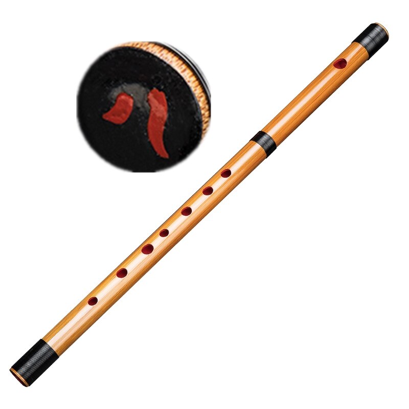 Flûte japonaise de , Flauta Shinobue 6/7/8 Hon en bambou amer sans trou de Membrane, Instrument de musique Portable Piccolo: 8 Hon