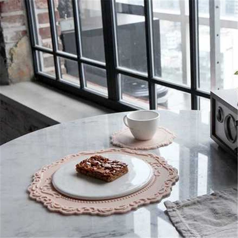 Tafel Placemats Octagon Lederen Placemat Servies Pad Met Onderzetter