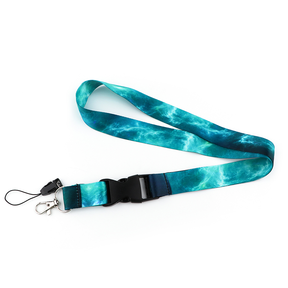YL200 Starry sky Key Lanyard Car Keychain Badge Holder Personalise Office ID Card Pass Gym Mobile Phone Accessories: Transparent
