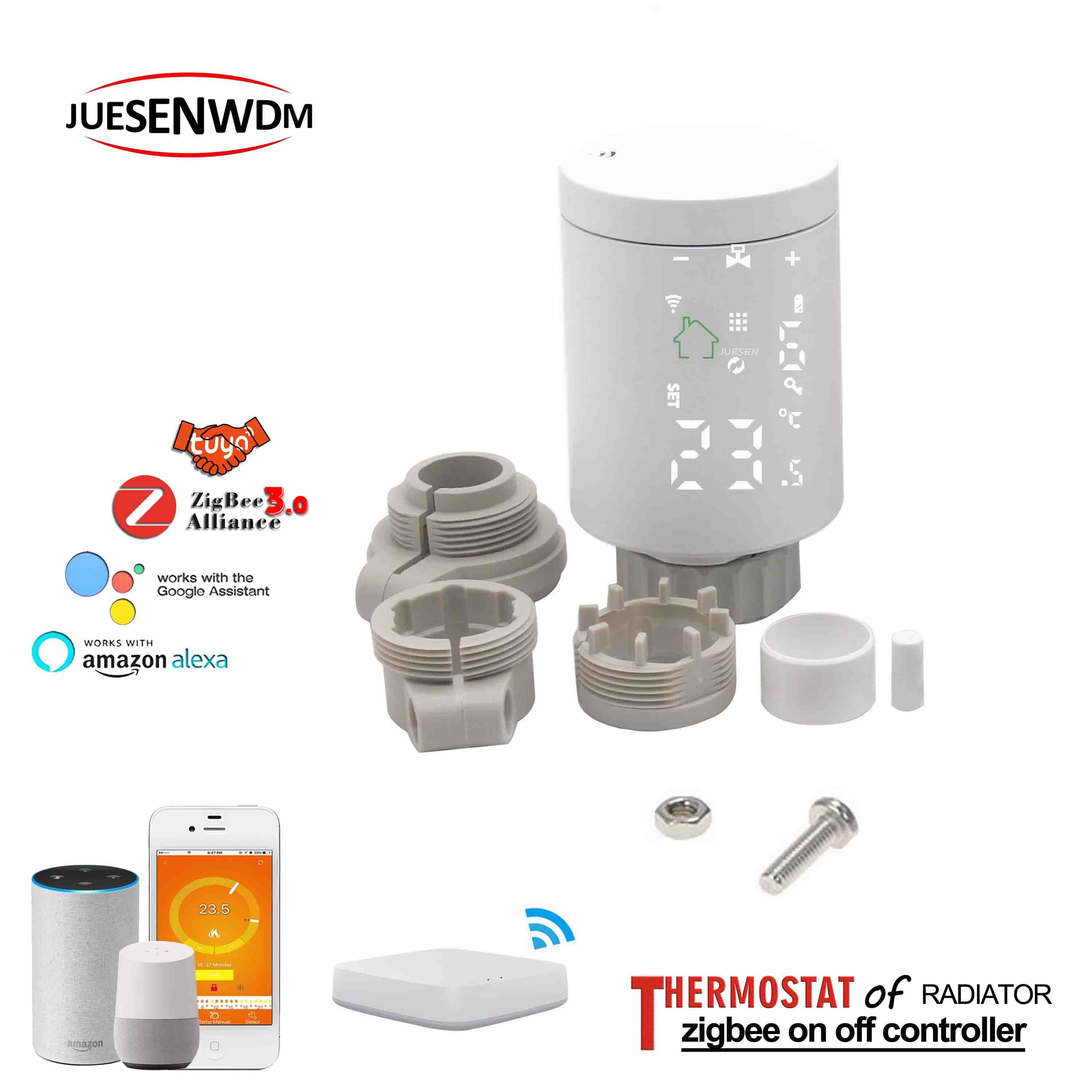 ZigBee Wifi wireless smart programmable radiator heating thermostat for on off controller by smart phone