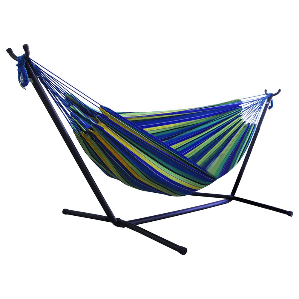Conveniente portátil lona rede suporte multi-funcional prático acampamento sono balanço pendurado cama mobiliário de jardim