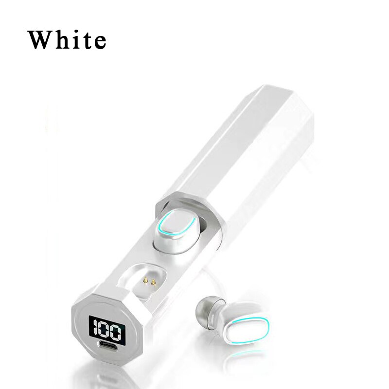 Bluetooth Earphone Auriculares Earbuds In Ear Phones Buds Tws Cuffie Fone Ecouteur Hifi With Microphone Wireless Earphones: White