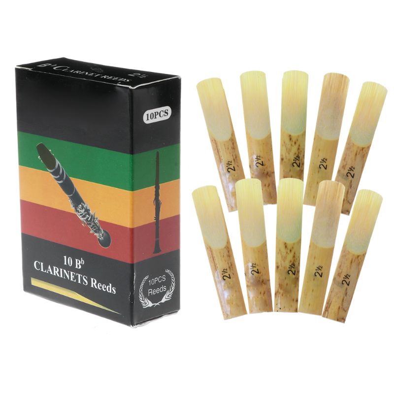 6.7cm Bb Clarinet Reeds Traditional Bamboo Reed Strength 2.0 / 2.5 / 3.0 10pcs/set: B