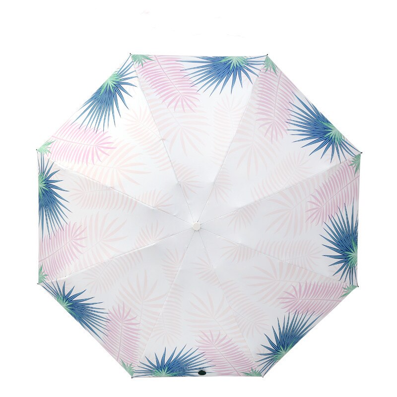 Leuke Vrouwen Paraplu Vijf-Fold Opvouwbare Paraplu Bescherming Zon Uv-bescherming Parasol Regen En Zon Dual-Gebruik vinyl Paraplu
