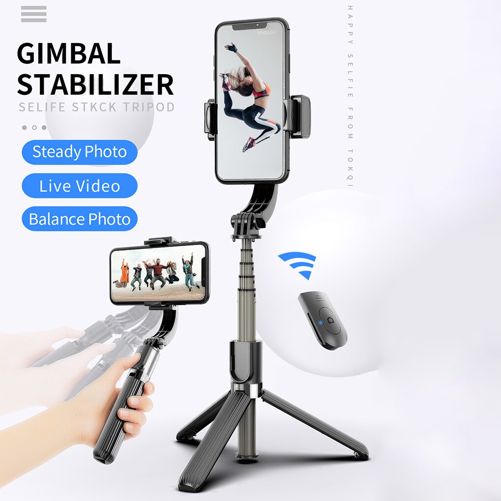 Mobiele Telefoon Handheld Selfie Stok Telefoon Verstelbare Bluetooth Selfie Monopod Statief Handheld Gimbal Stabilizer