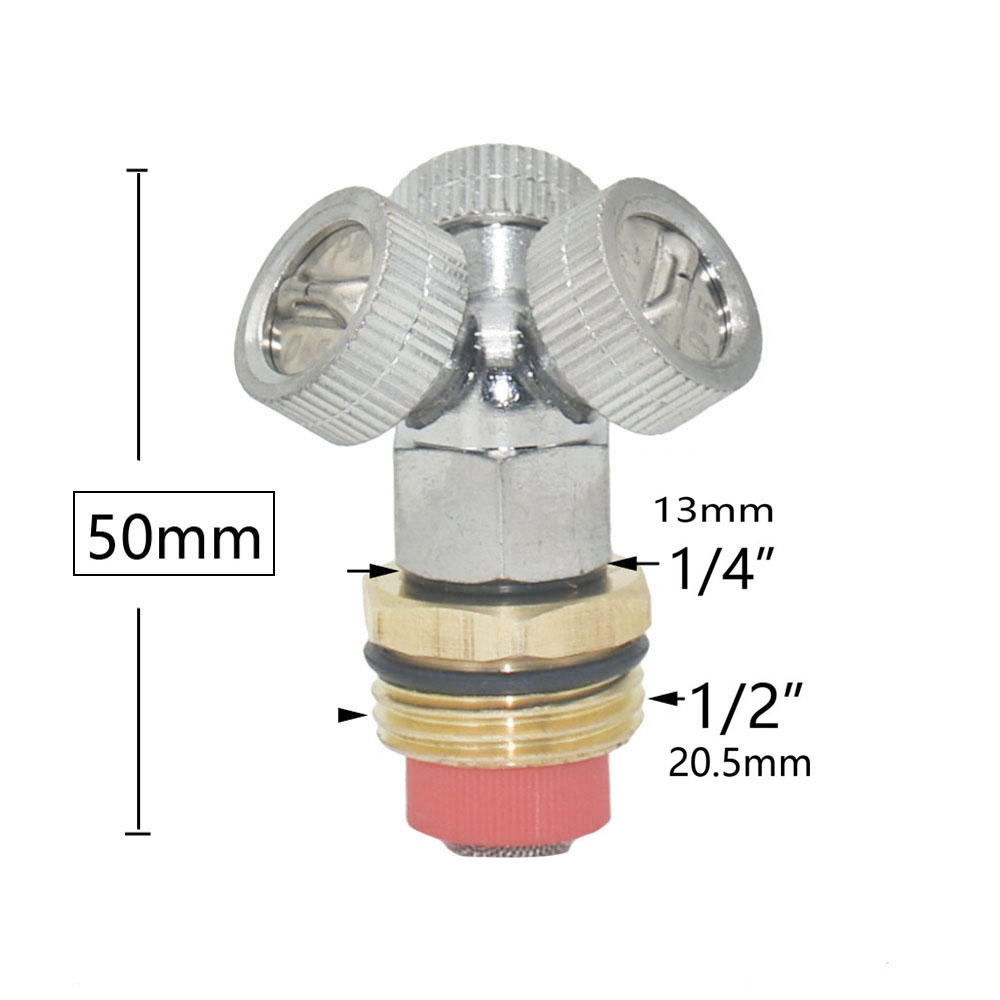 Bauernhof Garten Kupfer Sprühdüse 1/2/3/4 Düsenkopf Landwirtschaft Gewächshaus Pestizid Nebel Sprühsprinkler 1/4 1/2" Gewinde: Himmel Blau