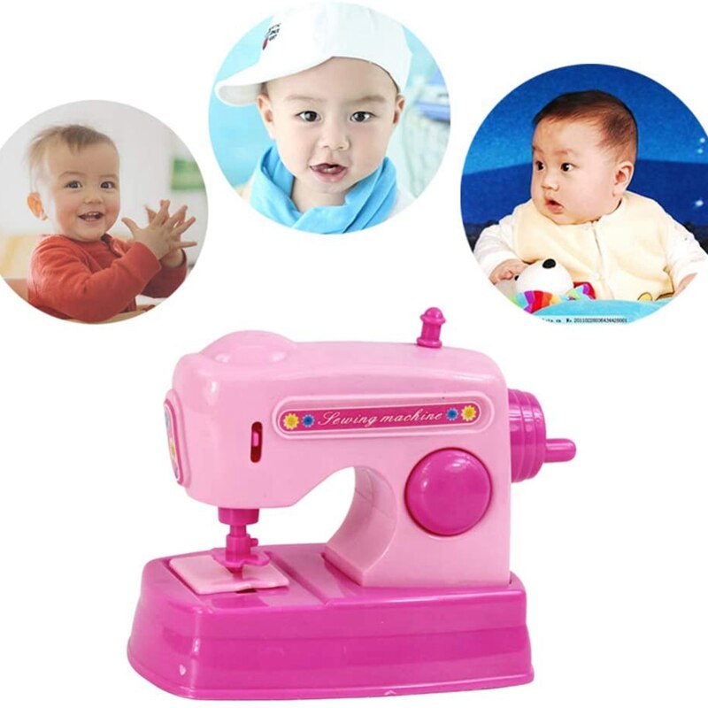 Máquina de coser Vtg, juguete, para niños, con batería, con acción