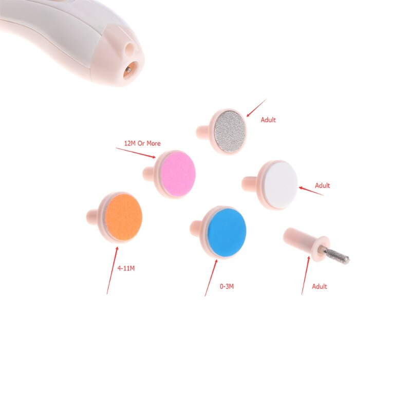 Elektrische Baby Nail Care Set Met Led Veiligheid Nail Trimmer Polish Manicure Pedicure Clipper Cutter Schaar Kids Nail Care