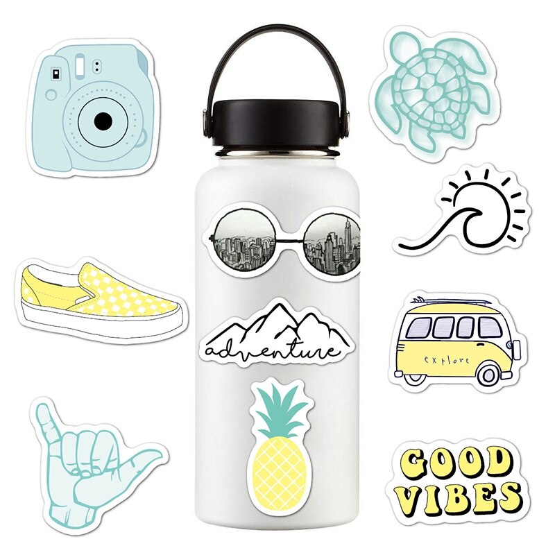 10pcs/set Stickers For Water Bottles Cute Waterproof Perfect For Laptop Car Phones Home Decoration Stickers & Posters Cute