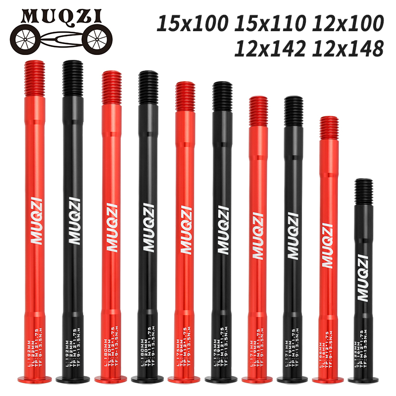 MUQZI MTB Asse Passante 15x100 15x110 12x142 12x100 12x148 Asse Ruota Bicicletta Da Strada 12mm 15mm Mozzo Perno Passante Albero Forcella
