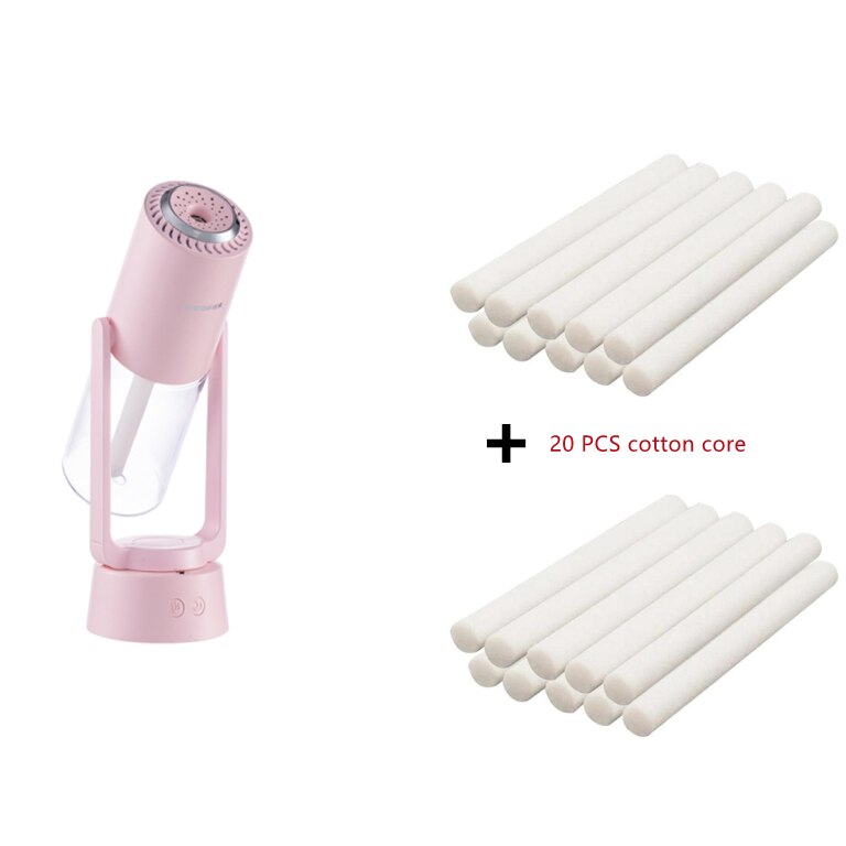 Auto-Rotate Draadloze Magic Shadow Luchtbevochtiger Usb Mist Spuiten Projector Lamp Ultrasone Cool Mist Maker Geurverspreider Voor Thuis: pink 20filter