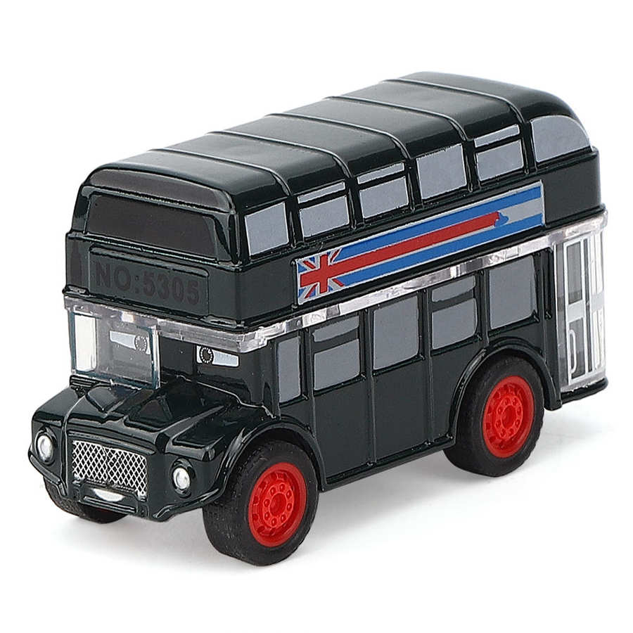 Speelgoed Voertuigen Cartoon Bus Legering Auto Hoge Simulatie Speelgoed Kinderen Jongen Pull Back Voertuig Model Speelgoed Interactieve Leren Speelgoed: Travel bus green