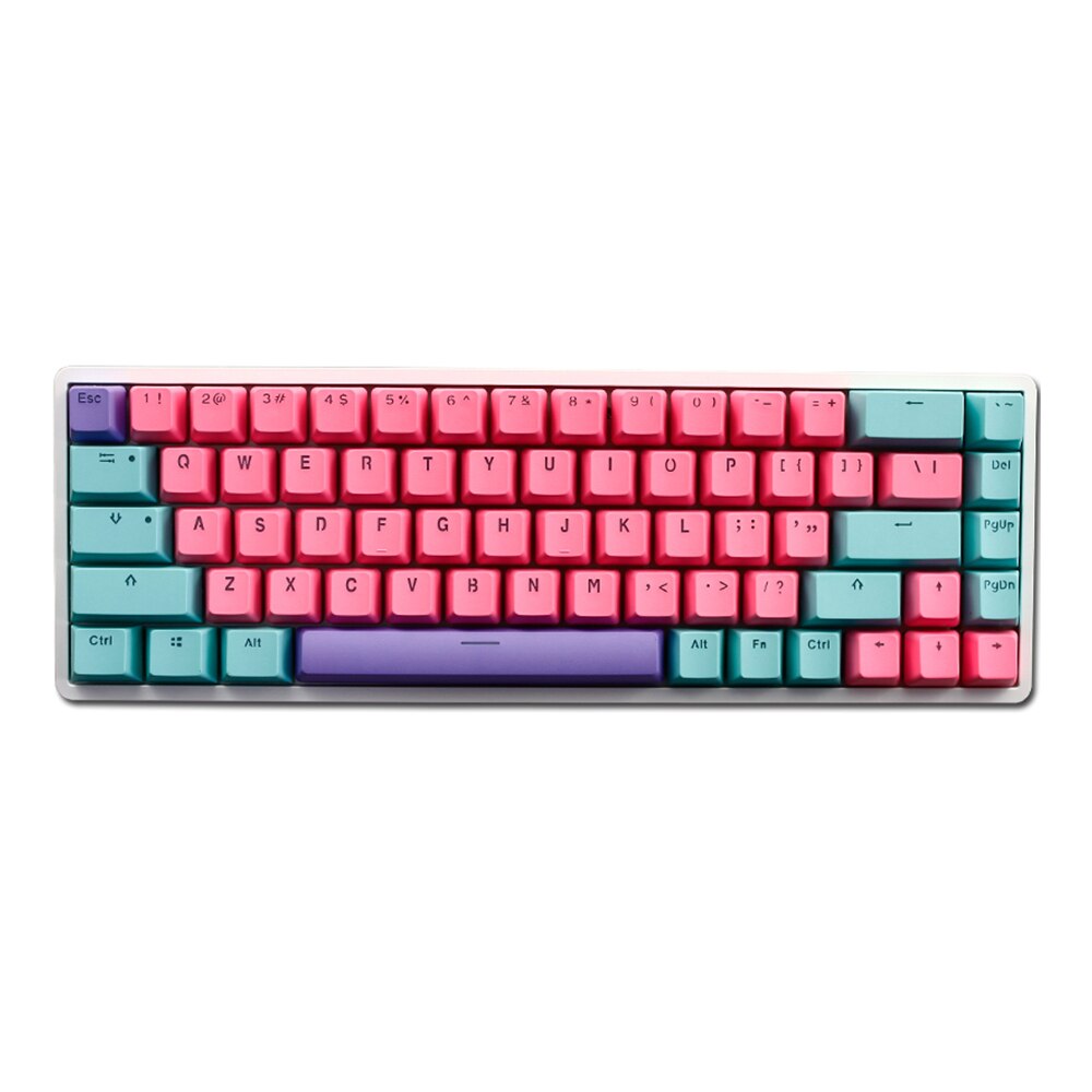 68 klawiszy klawiatura mechaniczna nasadki na klawisze z PBT dwukolorowe OEM MX PBT przezroczyste klawisze do Royal Kludge RK68/RK837/G68/RK855/RK87: 7