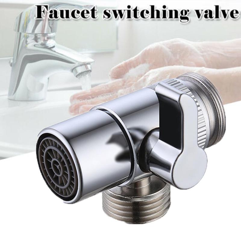Faucet Diverter Sink Water Tap Faucet Adapter Diverter Brass Splitter Bathroom Kitchen E5S6