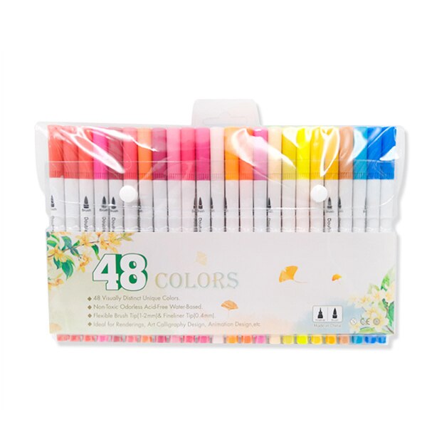 Rotuladores, juego de artículos de arte Manga, Rotuladores marcadores de dibujo, perfilador de letras finas de micrón, Dessin marcador de caligrafía, marcador: 48 colors