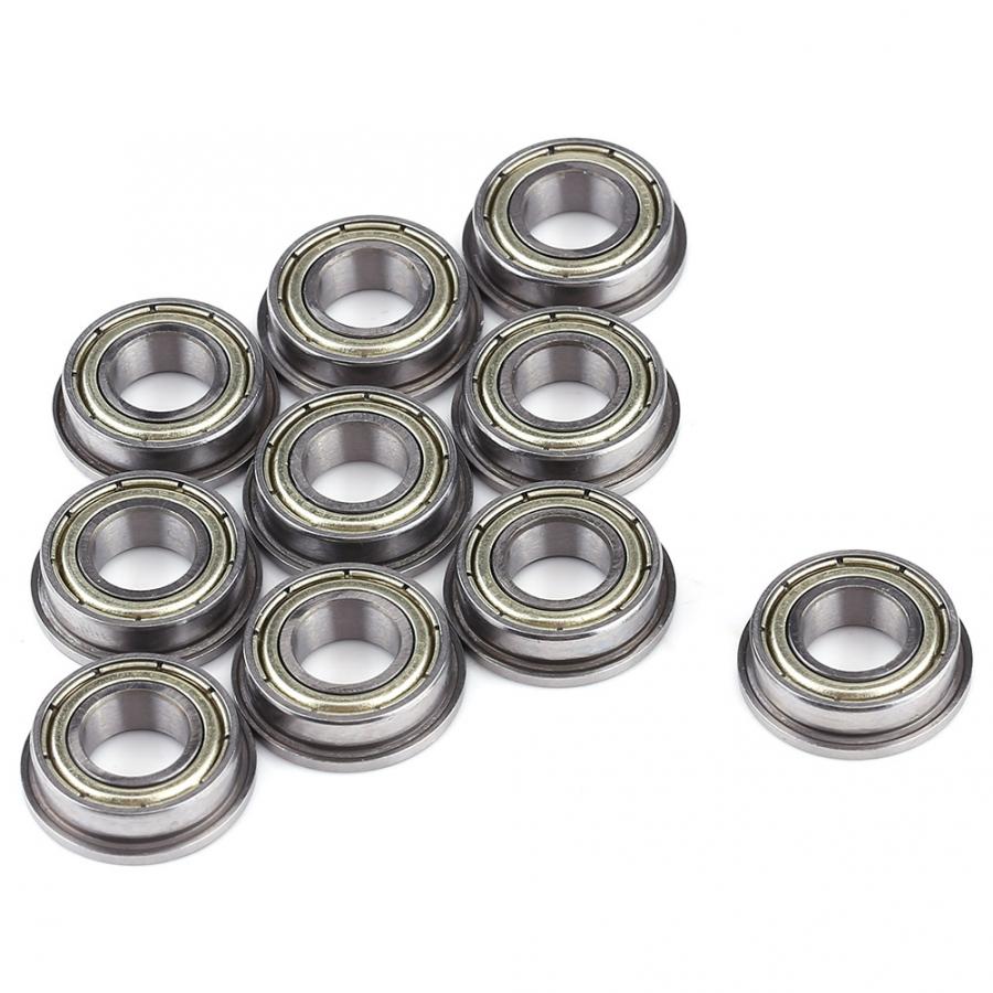 Flens 10 PCs F688zz Mini Metalen Dubbele Afgeschermde Flens Kogellagers (8mm x 16mm x 5mm) gietijzeren Flens