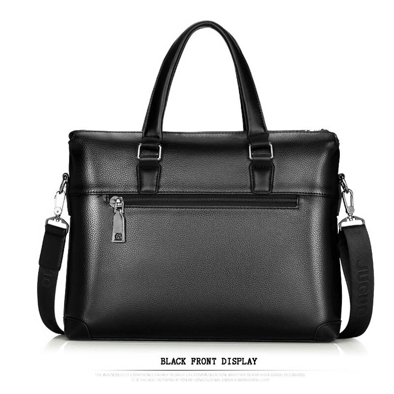 Maleta sacoche homme bolso hombre maletin cuero bolsa masculina läderportfölj laptop advokat porte dokumentväskor för män: Balck