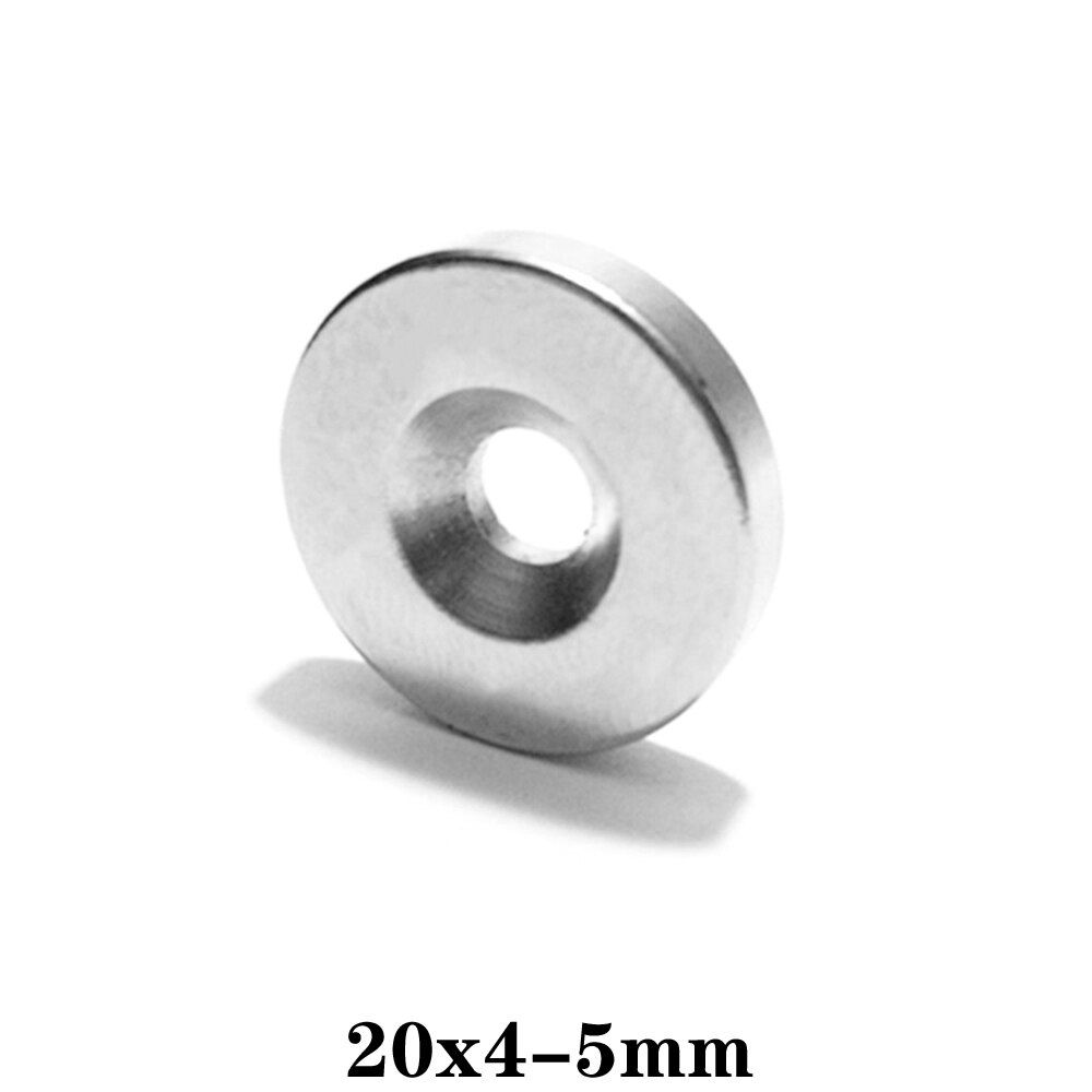 5 ~ 50 Stuks 20x4-5 Mm Krachtige Magneten 20*4 Mm Gat 5 Mm Kleine Permanente Ronde Verzonken Neodymium magnetische Magneet 20x4-5mm 20*4-5