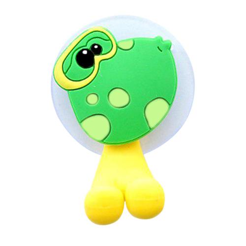Animal Cute Cartoon Suction Cup Toothbrush Holder Bathroom Accessories Set Wall Suction Holder Tool tooth brush holder: Frog