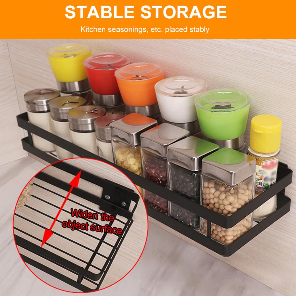 Stainless Steel Wall Mount Rack Thickened Floating Shelves Home Organizer for Kitchen Bathroom