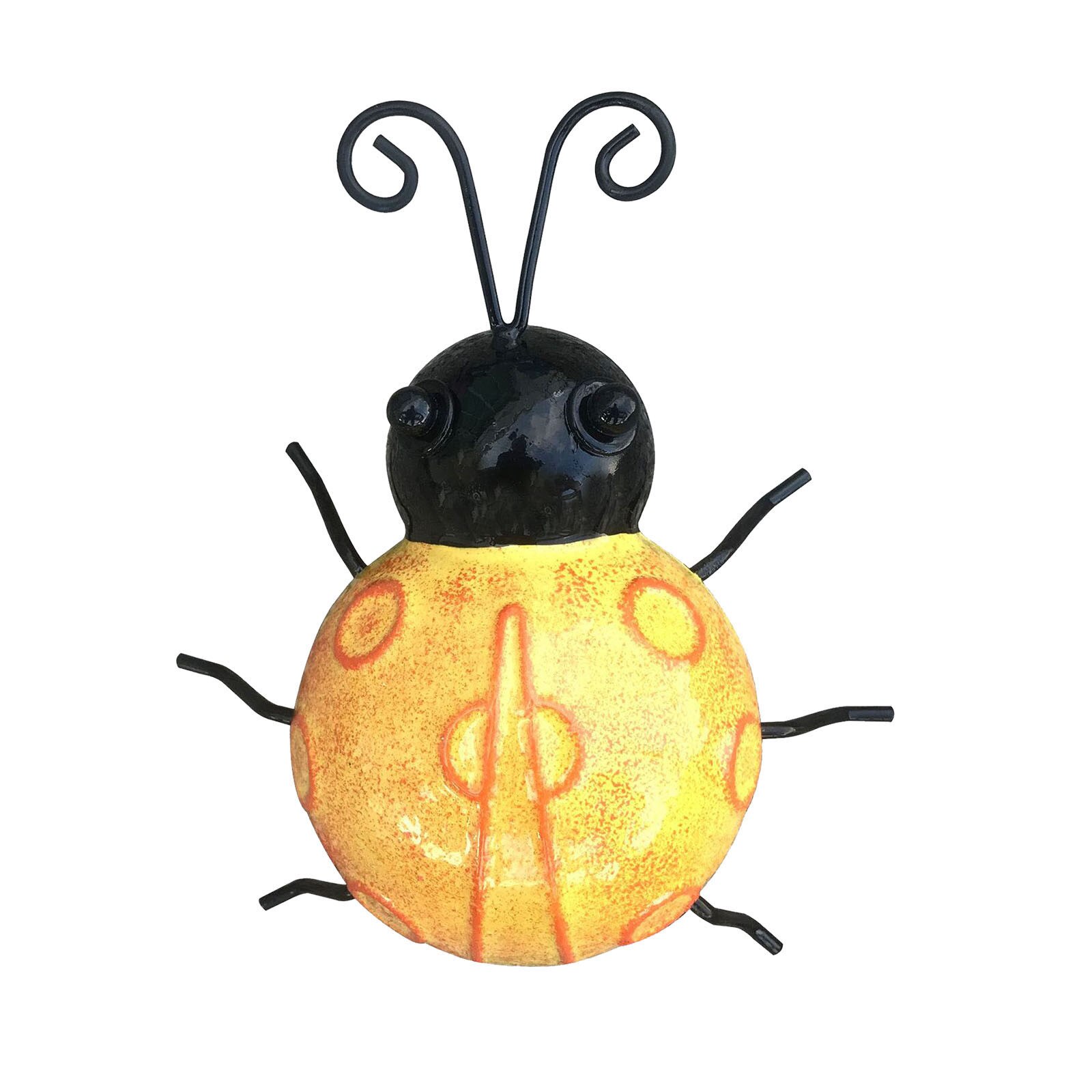 Tuin Kever Decoratieve Bark Hanger Kever Art Outdoor Metalen Dier Decoratie Voor Leuke Lieveheersbeestje Achtertuin Decor: YELLOW