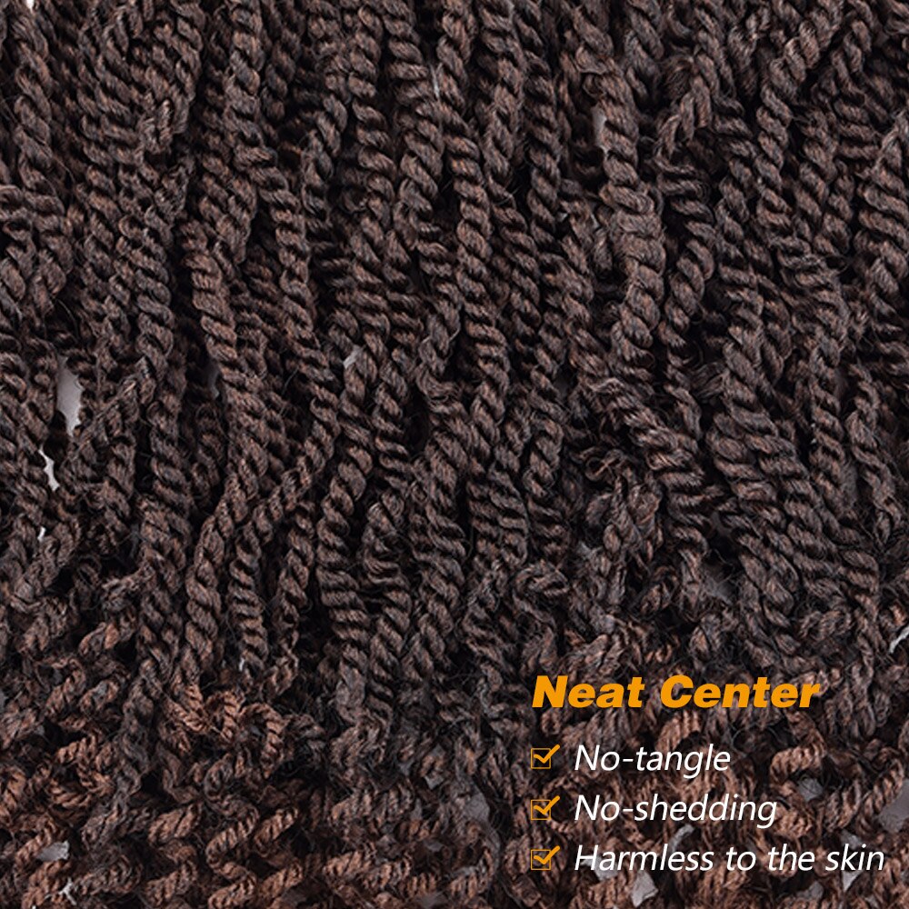 Silike Synthetic Senegalese Twist Hair Curly Ends 3X Kinky Twist Braids 12 Inch Crochet Braiding Hair Extensions for Black Women