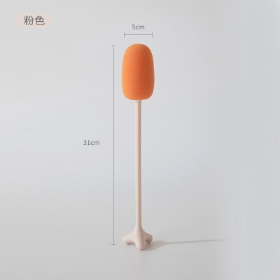 xiaomi mijia Sponge Cup Brush Long Handle Replaceable Kitchen Cleaning Tool Soft Sponge bottle Brush Beautiful practical: pink 2