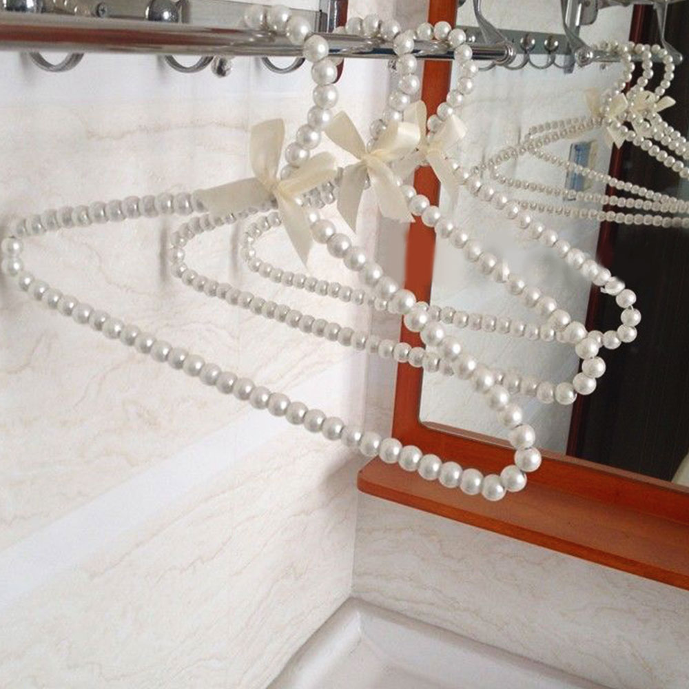 Cintres en perles pour vêtements, 10 pièces, pour la maison, gain de place, pour robe