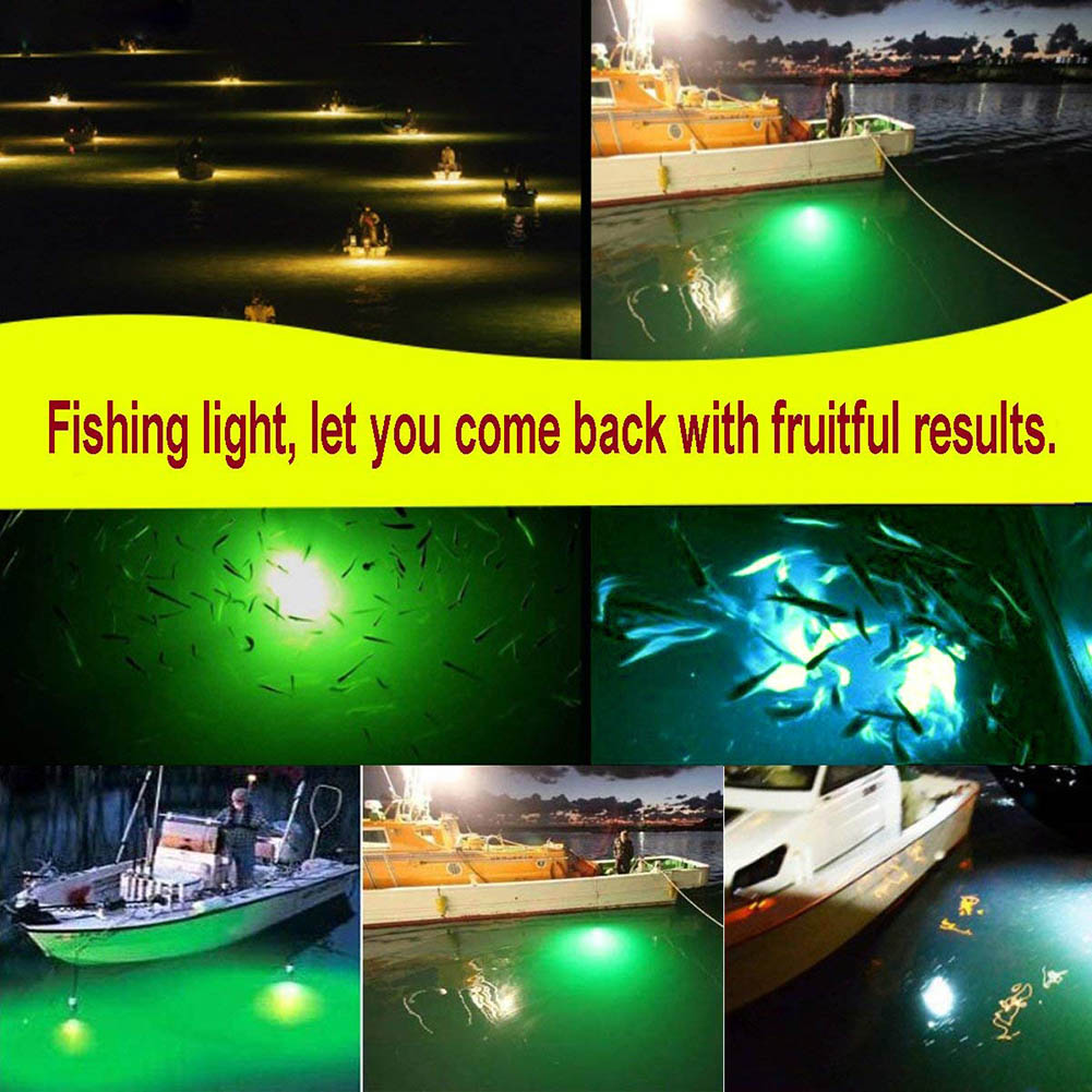 LED Underwater Light Lamp 12V Waterproof For Submersible Night Fishing Boat Outdoor Lighting --M25