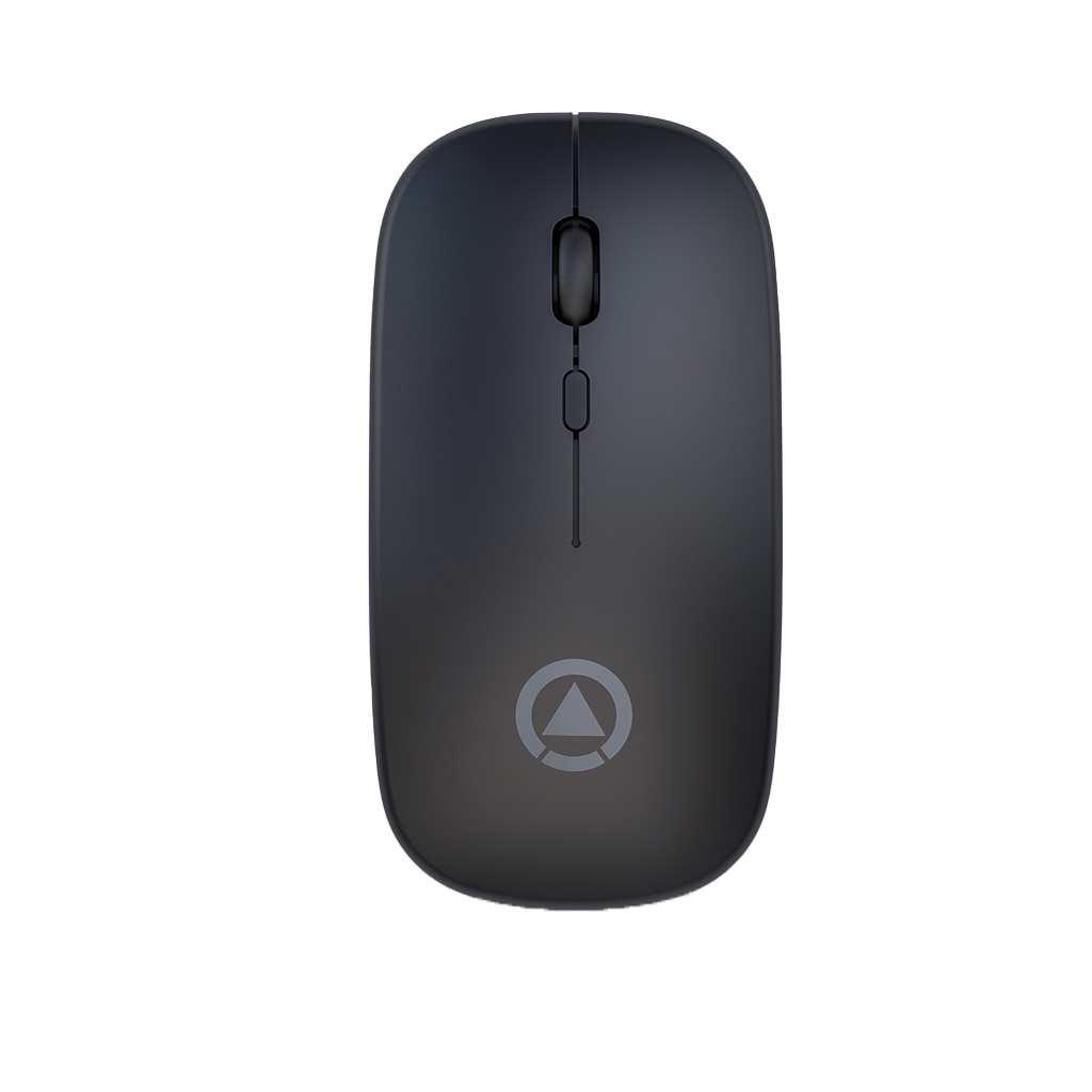 Ultra-Thin Wireless Mouse 2.4GHZ LED Silent Mute Colored Backlit Optical Mice with Hidden USB Receiver DPI Adjustable for Gaming: Black