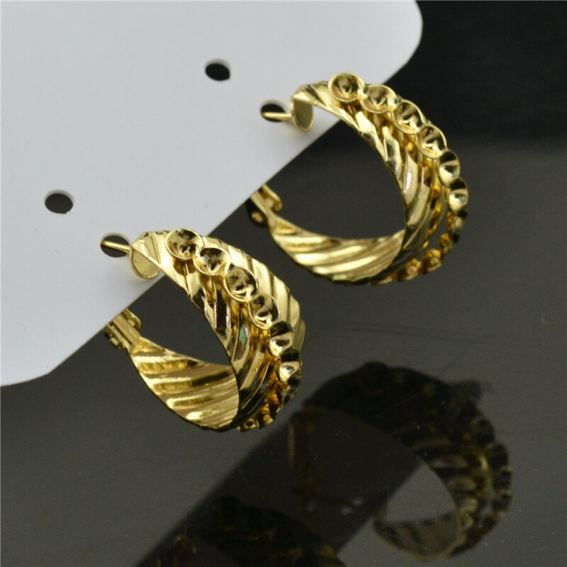 Grampo em Brincos da orelha para as mulheres Sem piercing anéis de orelha Exagerada Grande círculo de Ouro 2020 Moda jóias brincos Senhoras: 2.5cm gold clip