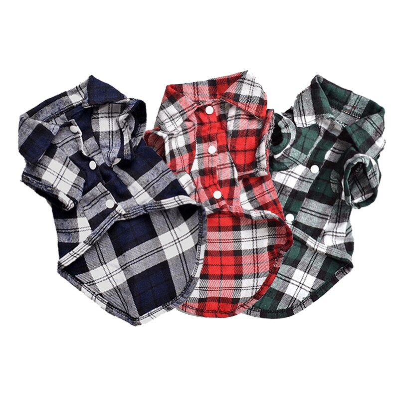 Haustier Katze Kleidung Für Kleine Katzen Frühling/Sommer Kariertes Hemd Kleidung Welpen Hund Hemden Weste Kleidung Kätzchen Outfits 3 farben