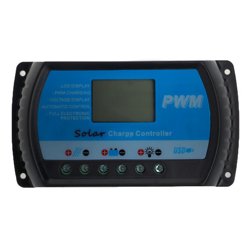 1 Pc PWM 30A USB Solar Panel Charge Controller 12V 24V Auto LCD Regulator RTD