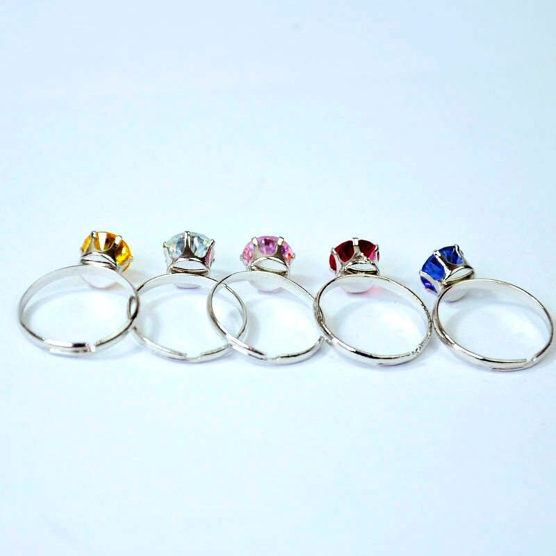 50 pièces 1.2 Carat AAA Zircon bagues de fiançailles Lots pour femmes filles bague de mariage bijoux en cristal autrichien LR4060