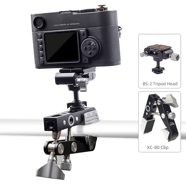 XILETU BS-2 Metal Cold Shoe Clip Ball Head Lightweight Mini Tripod 360 Degree Panoramic Heads Stand for DSLR Micro-Single Camera: BS2-XC80