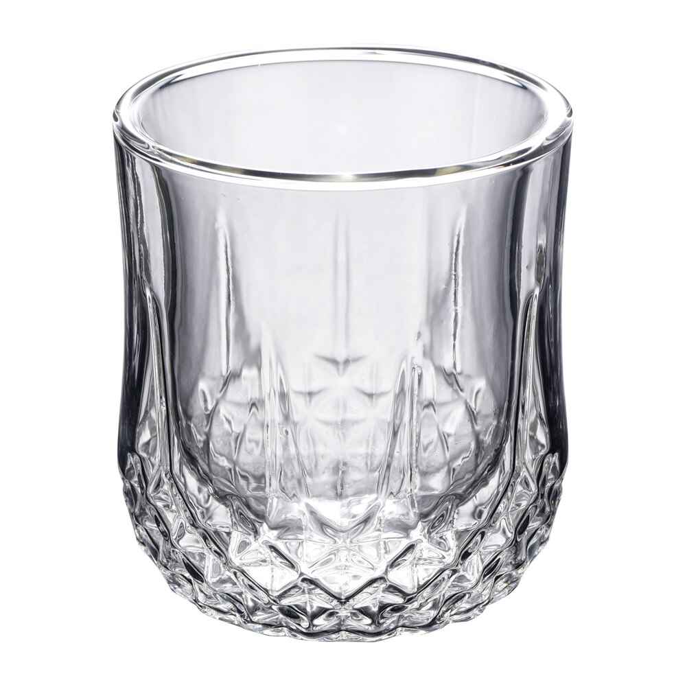 Värmebeständig dubbelväggtransparent glas whisky cocktail ölglas tjock bas hushållsvatten glas kopp för kaffe mjölk te: A