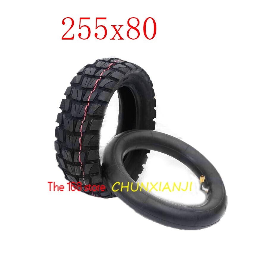 Electric Scooter Tire 255x80 Road Inner and Outer Tire 10 Inch Refitted Snow Antiskid Thickened and Widened Inner and Outer Tire