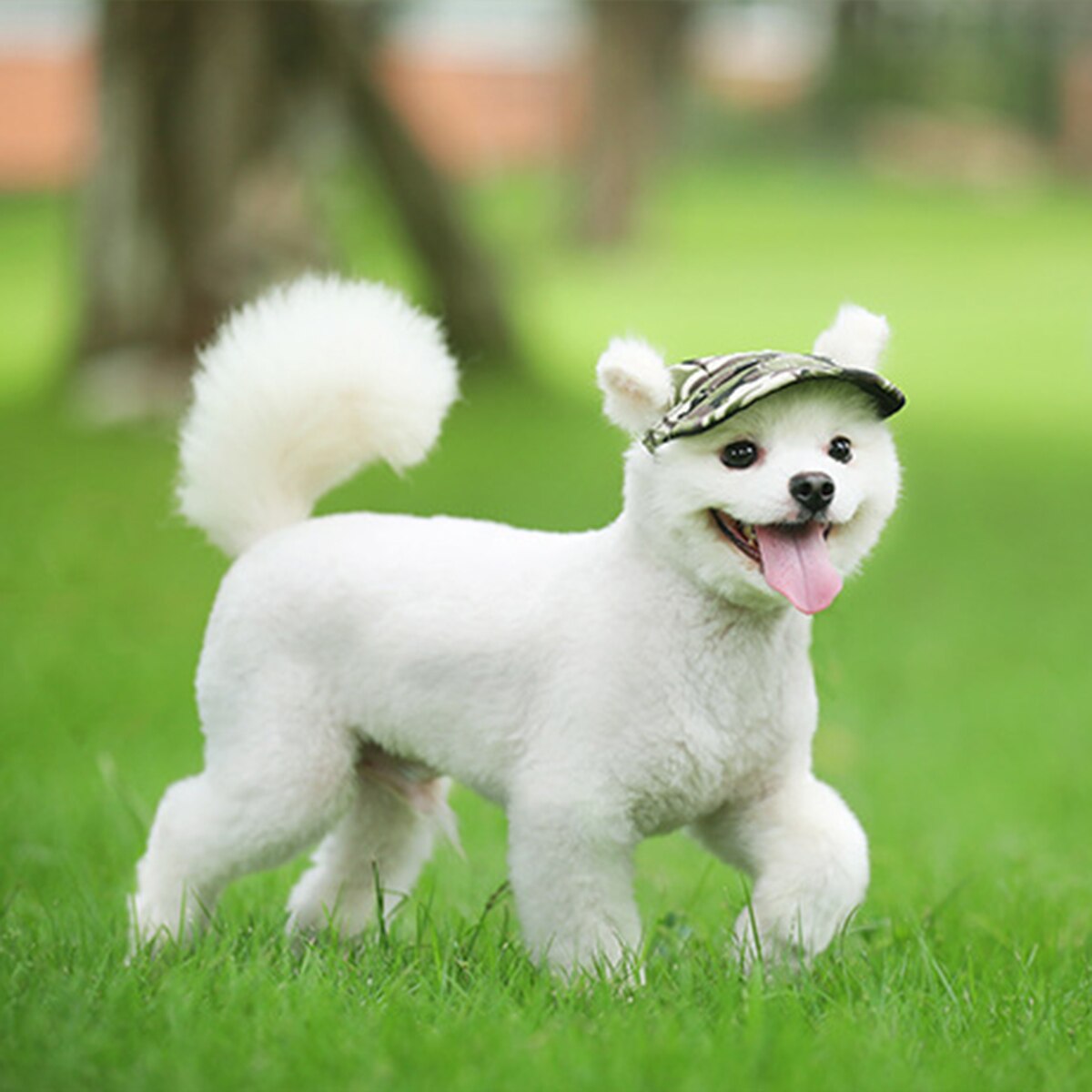 Czapka z daszkiem dla psa regulowana czapka bejsbolówka dla psa z otworami na uszy pasek strąk brodą z szerokim rondem zaprojektowana ochrona przed słońcem