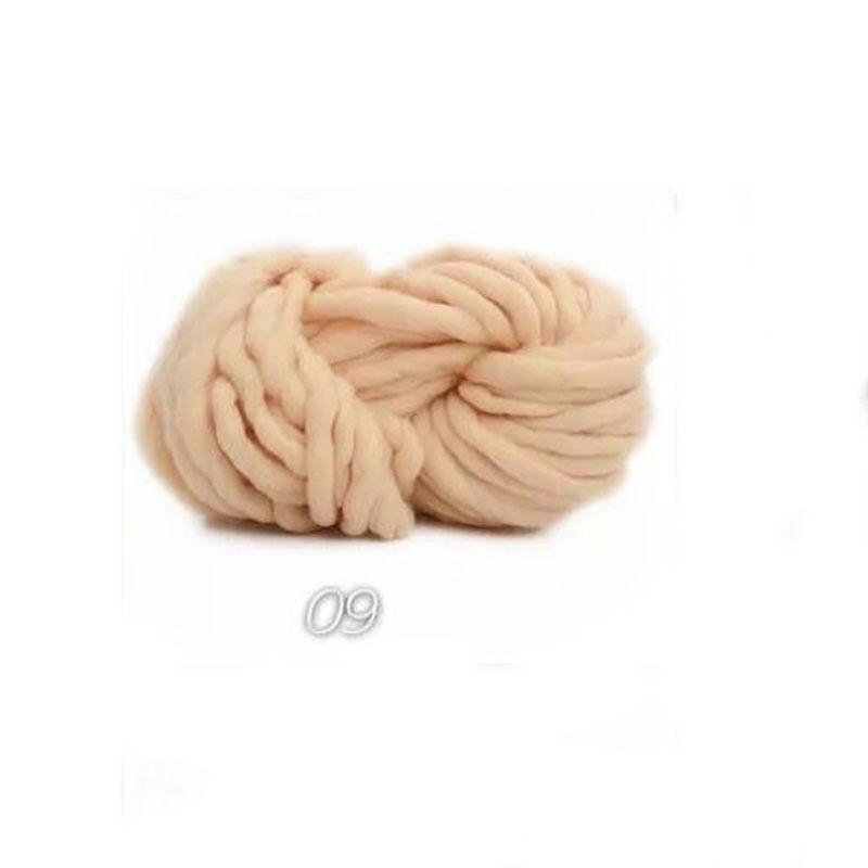 250g/ kugle merino uld gaint garn strikning roving super blød klumpet diy hækletråd til cardigan tørklæde tæpper strikket garn: Beige