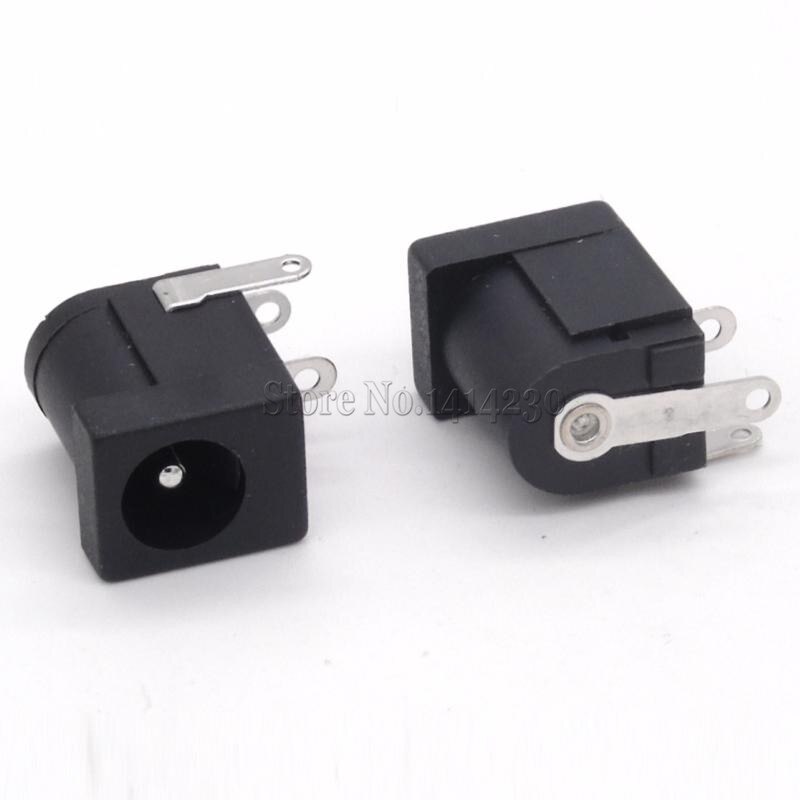 10Pcs DC-005 Black DC Power Jack Socket Connector DC005 5.5*2.5mm 2.5 socket Round the needle