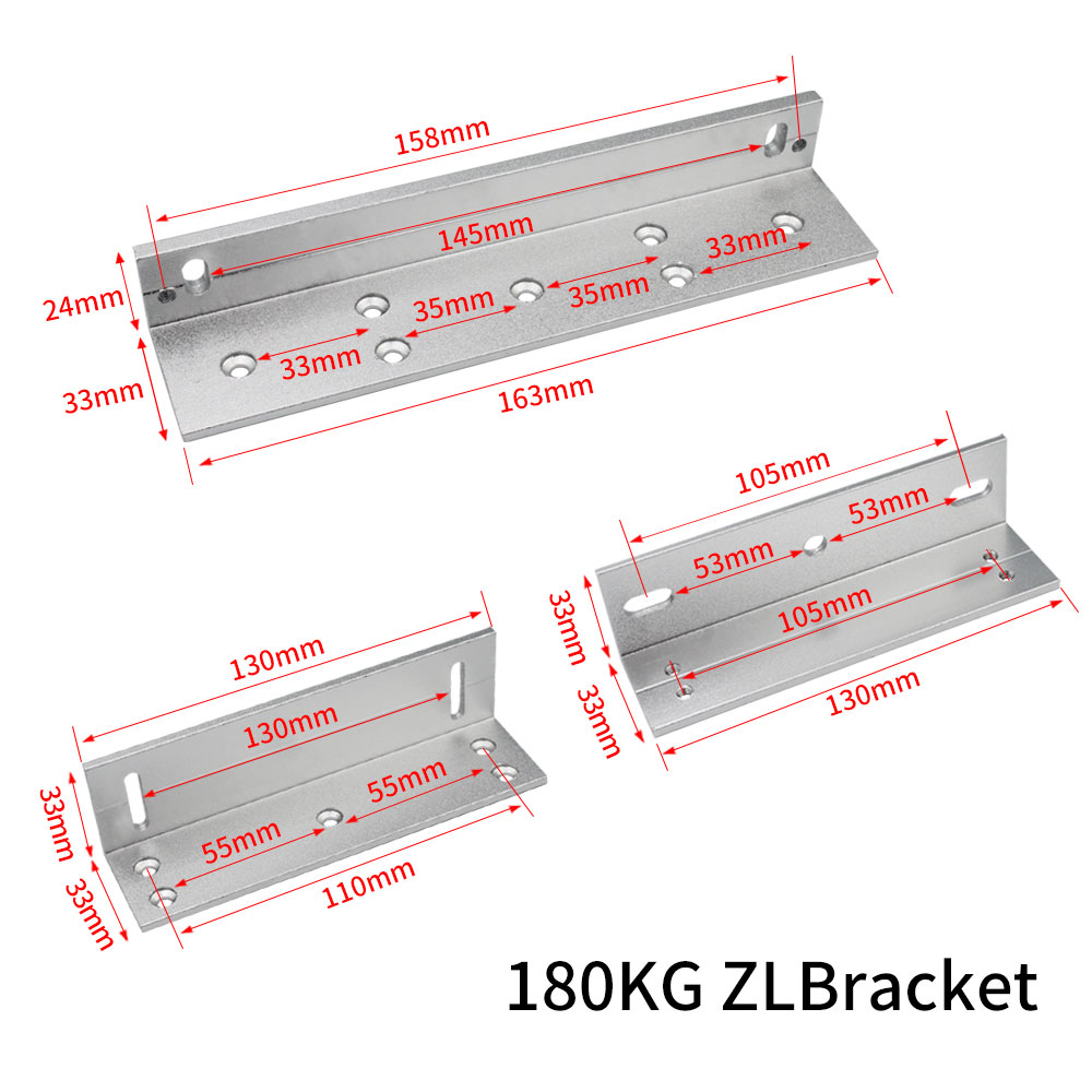 ZLBracket Support For 180kg 280kg 350kg 500kg Access Control Electric Magnetic Door Lock ZL Bracket Holder Magnetic lock Bracket: 180ZL