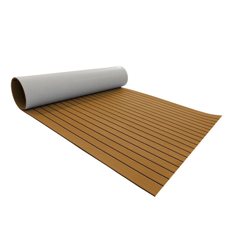 Schuim Teak Decking Eva Foam Marine Vloeren Faux Boot Decking Sheet Accessoires Marine Bruin Zwart 240X 45Cm Bruin